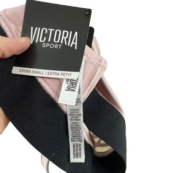 Victoria's Secret Sport Lightweight Sports Bra Pullover Wire Free Black Band XSm - Picture 5 of 6